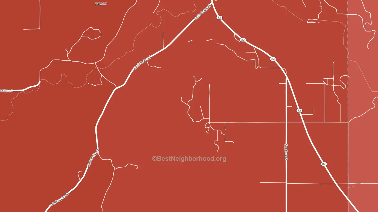 Cedar Crest, OK block-group political-lean map