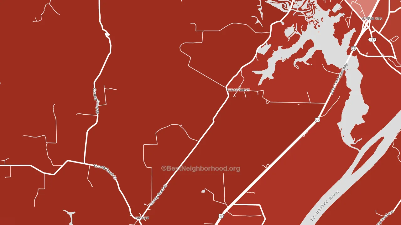 Cedar Grove, AL block-group political-lean map