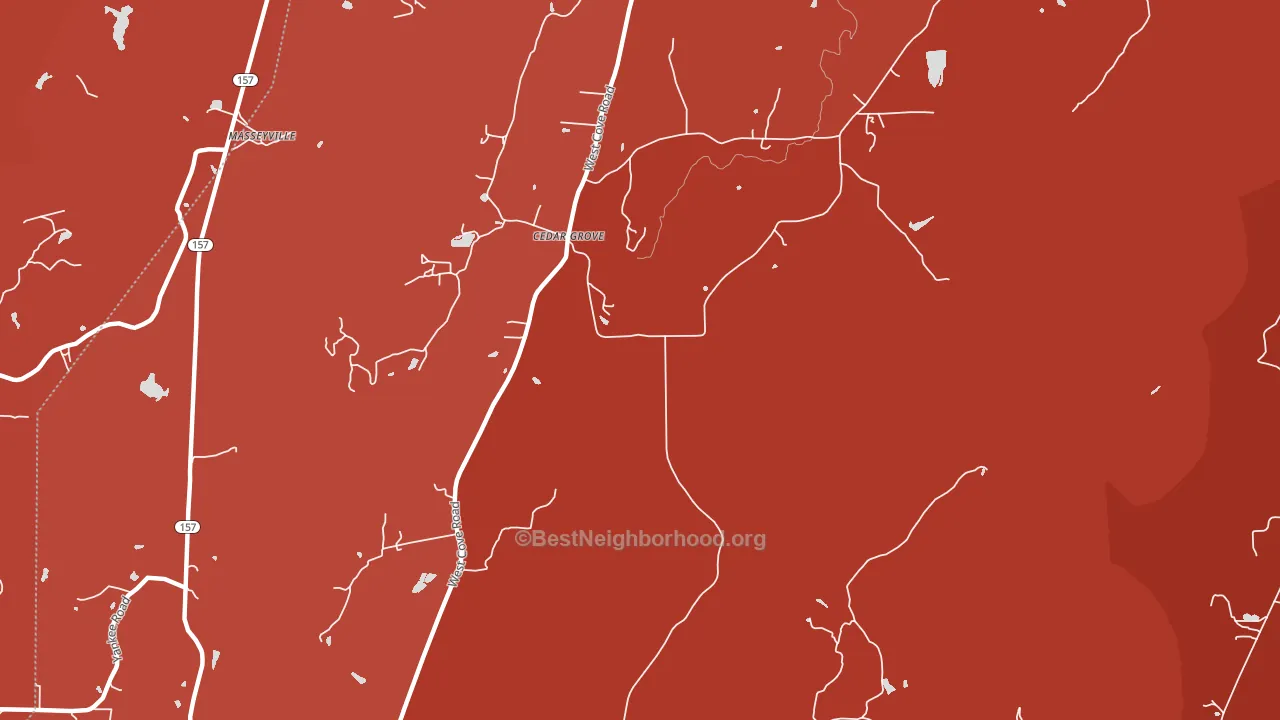 Cedar Grove, GA block-group political-lean map