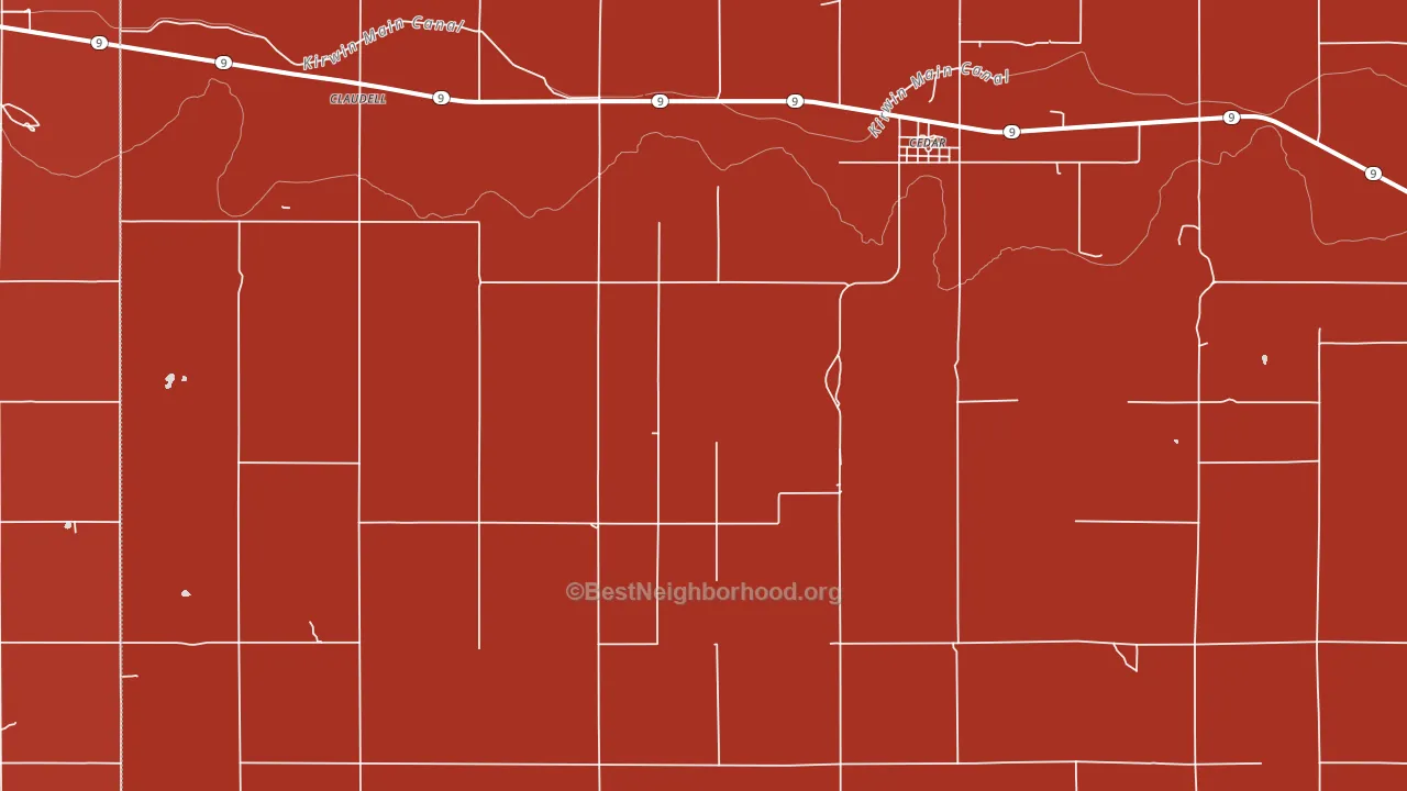 Cedar, KS block-group political-lean map