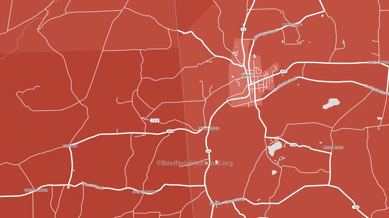 Cedar Ledge, PA block-group political-lean map