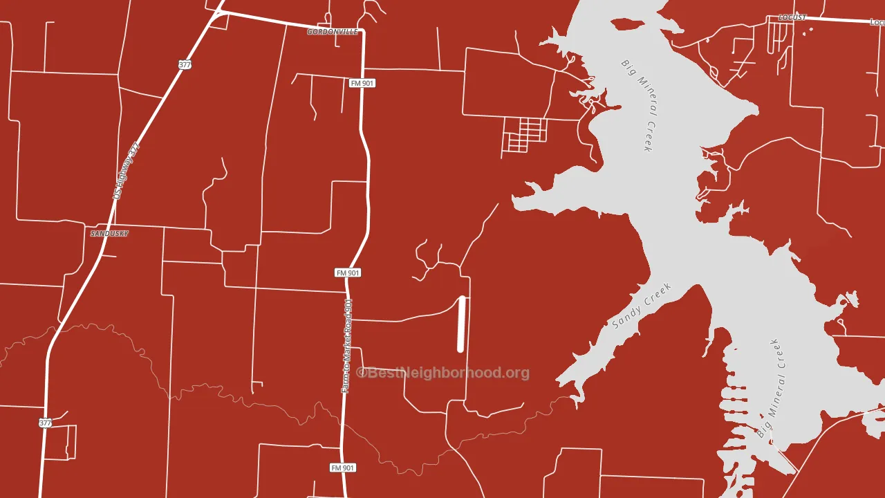 Cedar Mills, TX block-group political-lean map