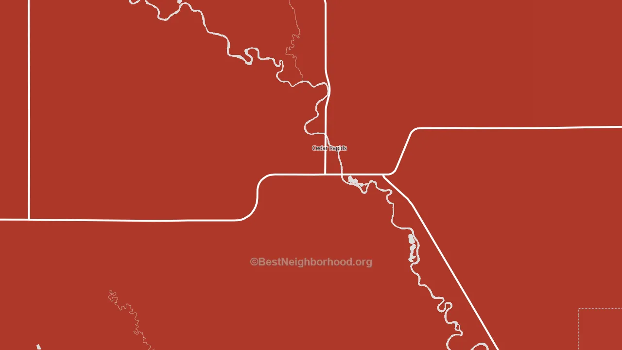 Cedar Rapids, NE block-group political-lean map
