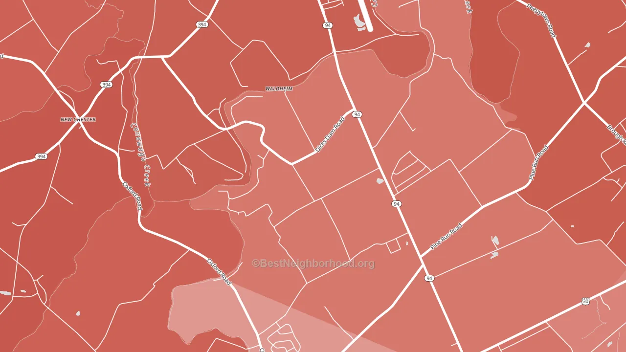 Cedar Ridge, PA block-group political-lean map