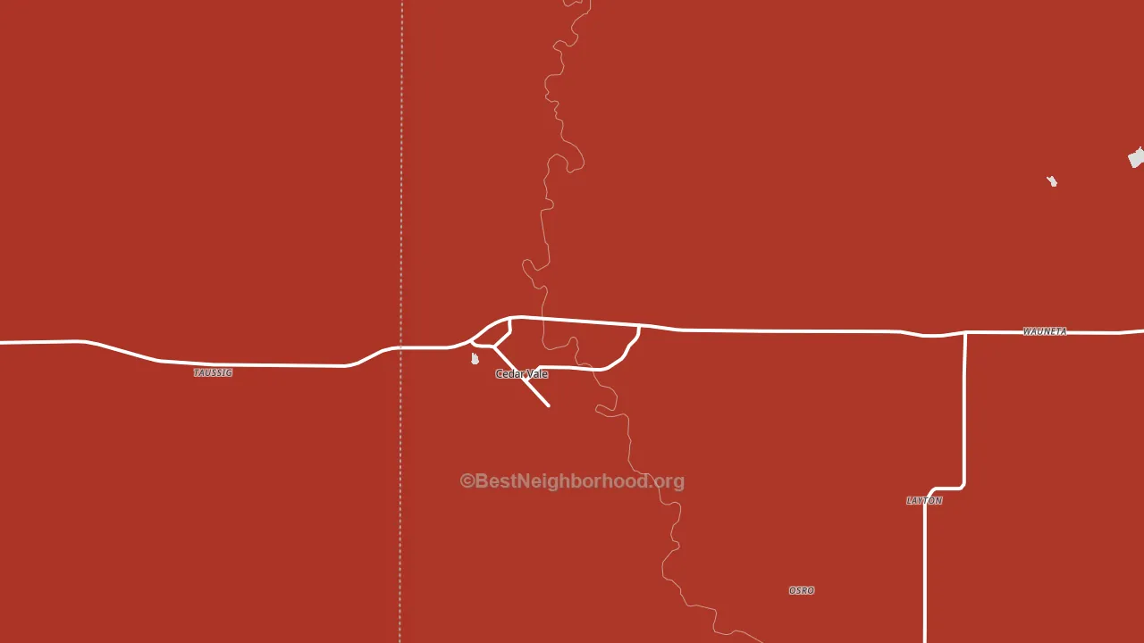 Cedar Vale, KS block-group political-lean map