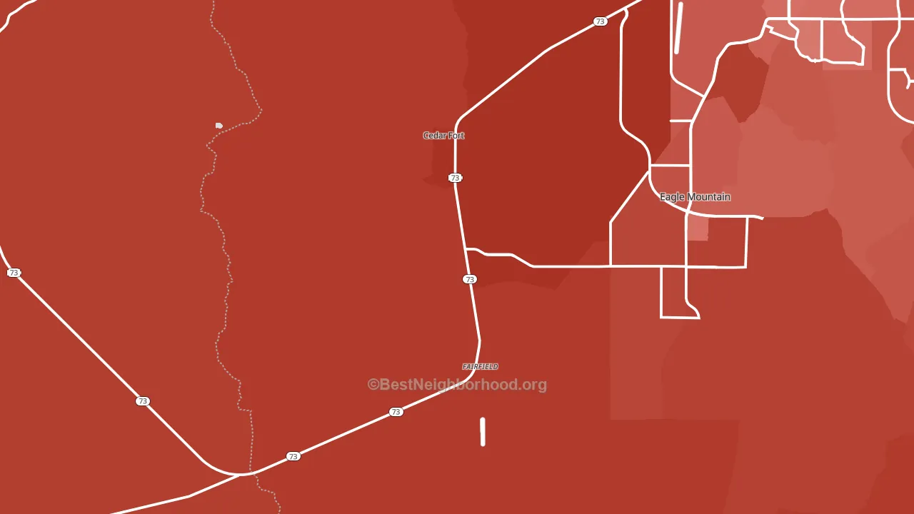 Cedar Valley, UT block-group political-lean map