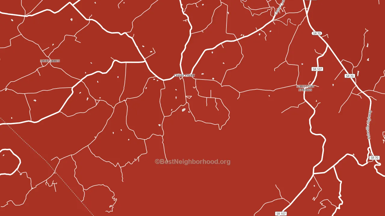 Cedarcreek, TN block-group political-lean map