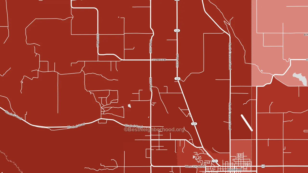Cedarview, UT block-group political-lean map