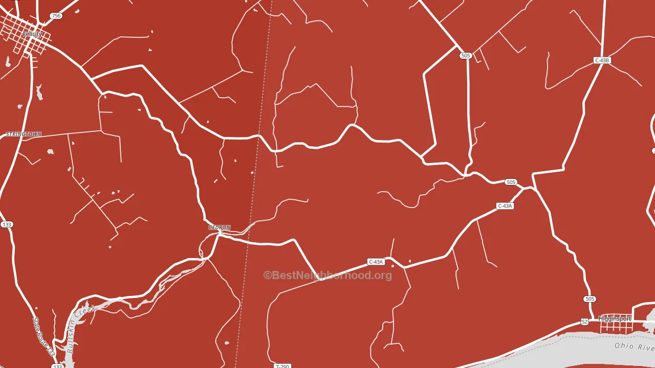 Cedron, OH block-group political-lean map