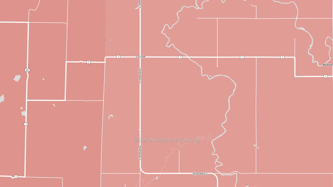 Celina, MN block-group political-lean map