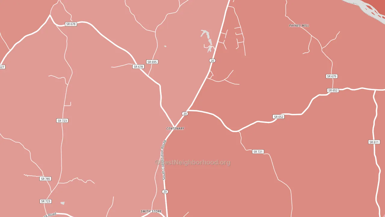 Centenary, VA block-group political-lean map