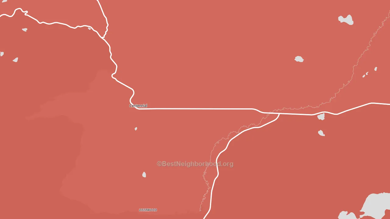 Centennial, WY block-group political-lean map