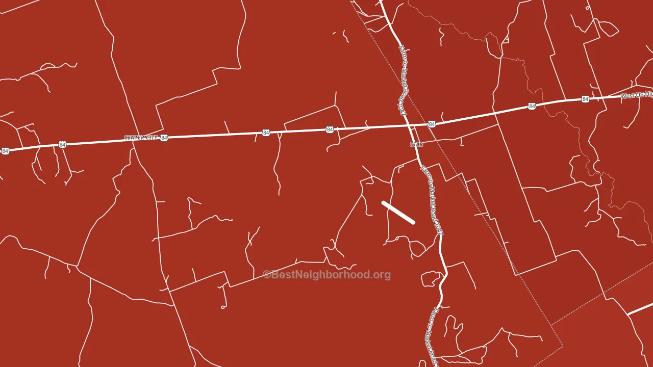 Center City, TX block-group political-lean map