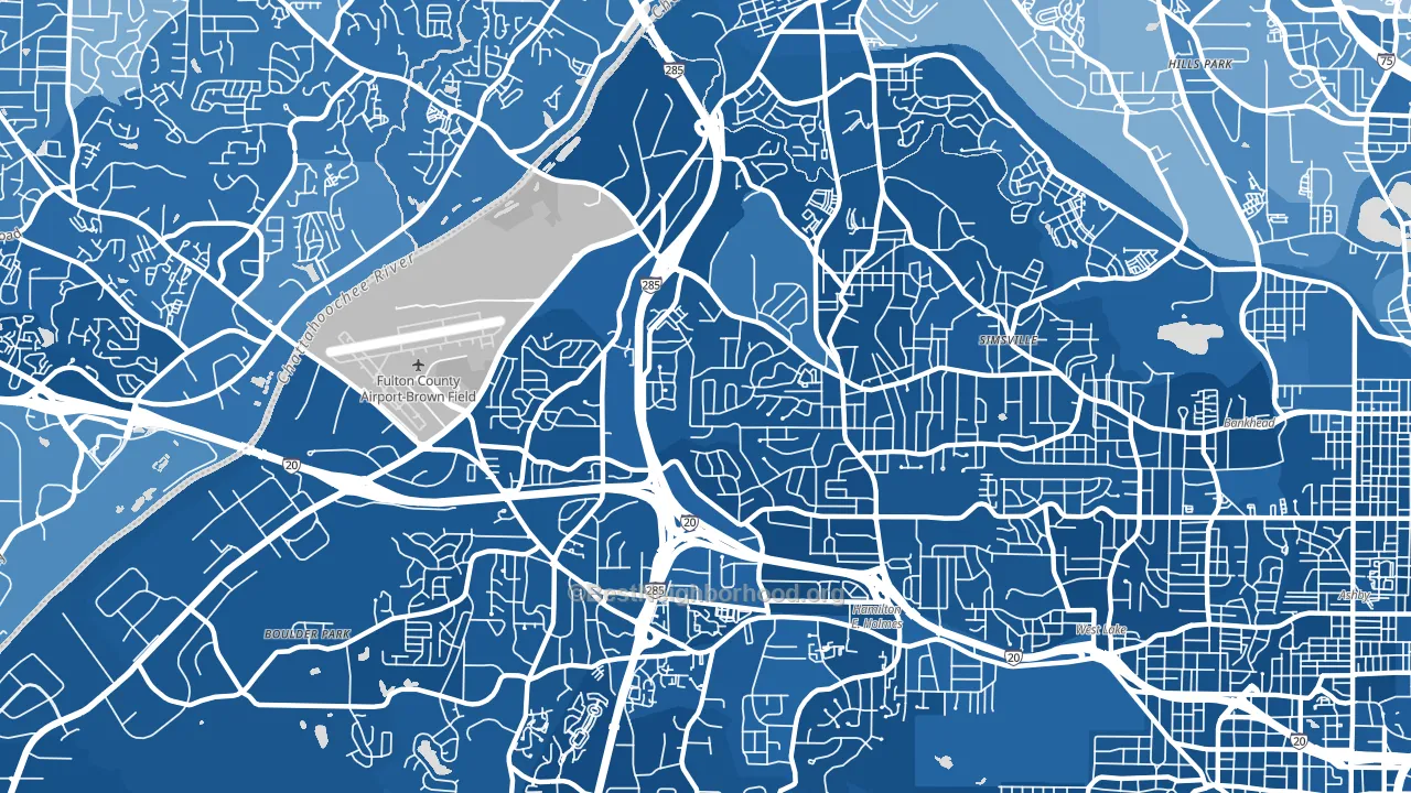 Center Hill, Atlanta, GA block-group political-lean map