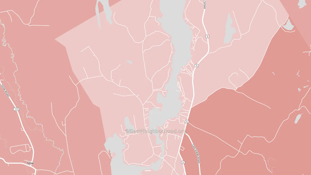 Center Lovell, ME block-group political-lean map