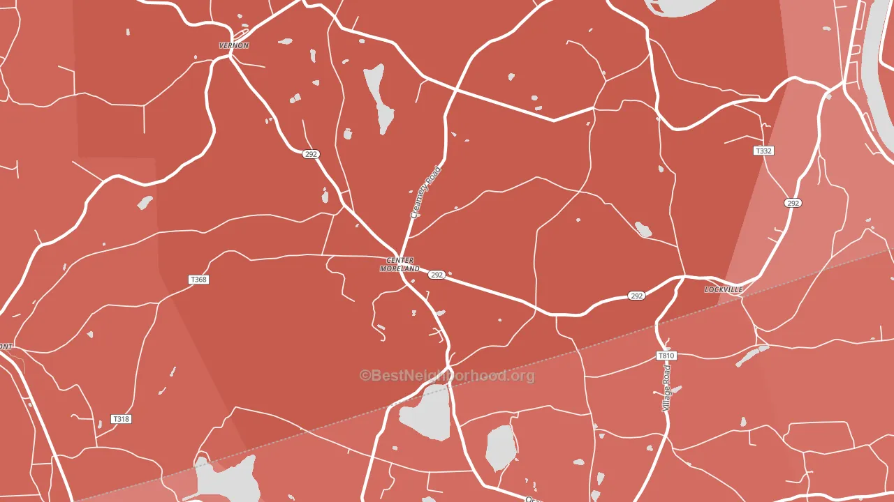 Center Moreland, PA block-group political-lean map