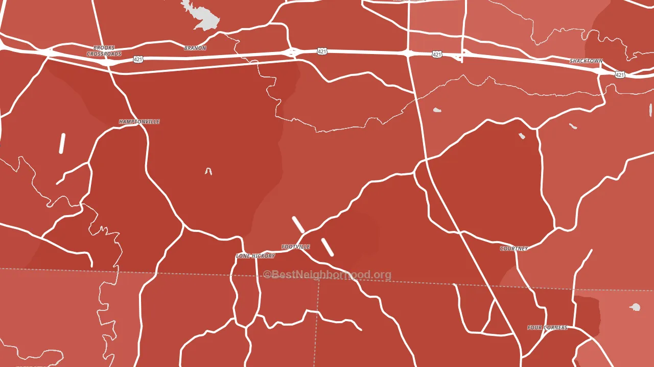 Center, NC block-group political-lean map