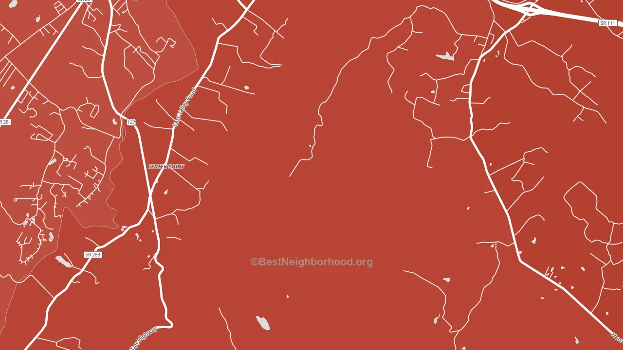 Center Point, TN block-group political-lean map