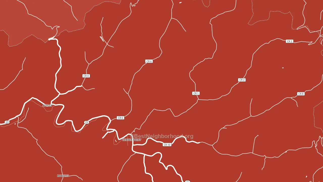 Center Point, WV block-group political-lean map