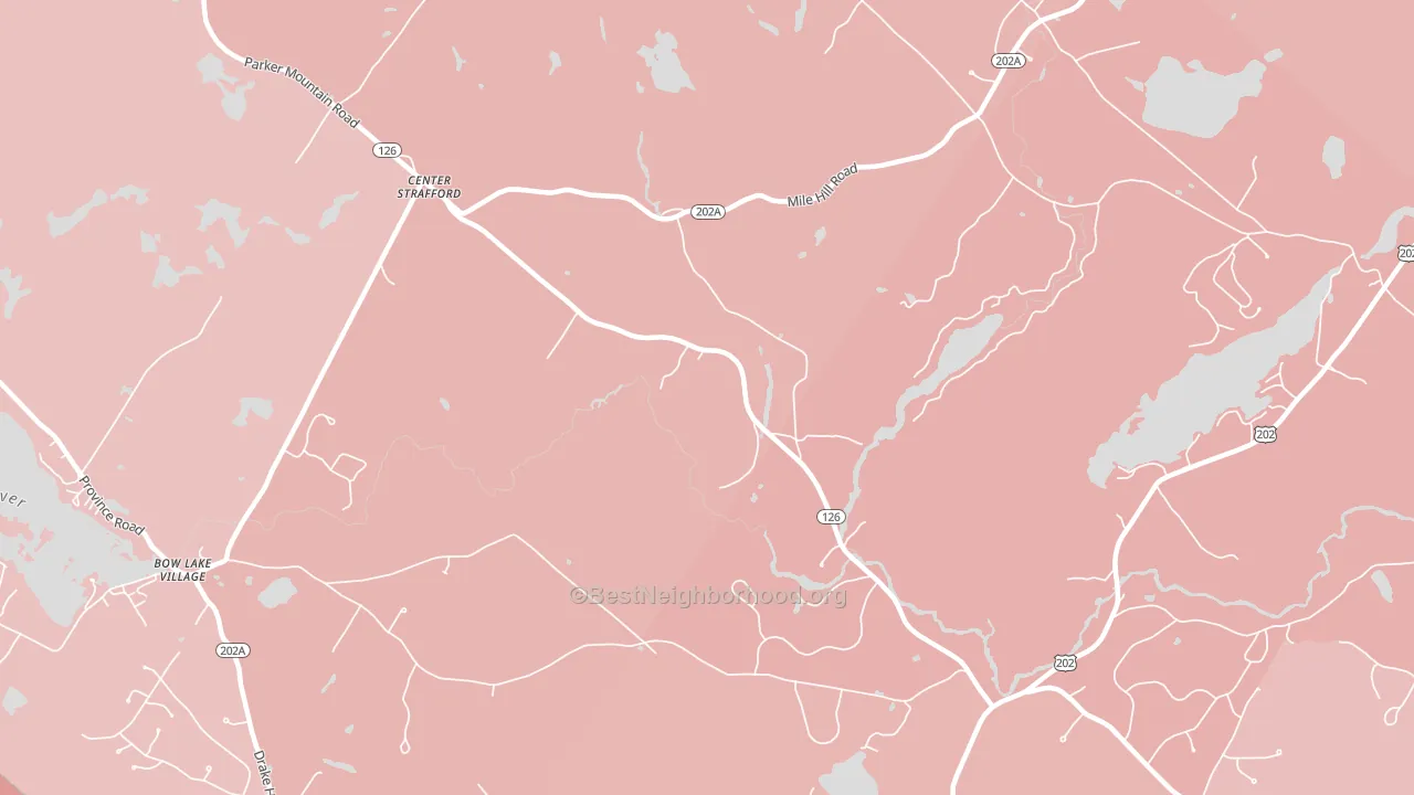 Center Strafford, NH block-group political-lean map