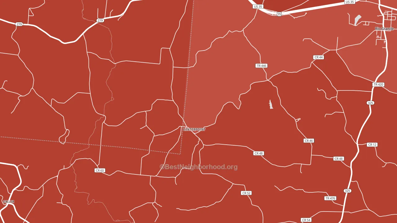 Centerpoint, OH block-group political-lean map