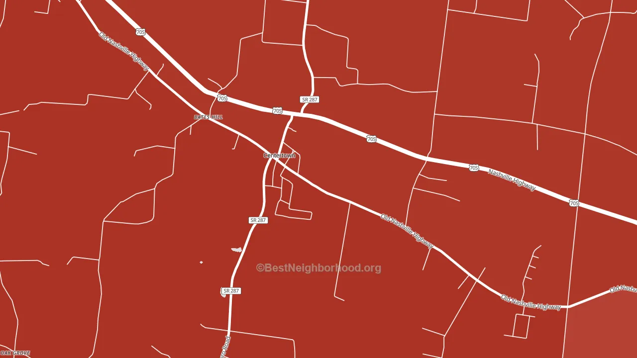 Centertown, TN block-group political-lean map