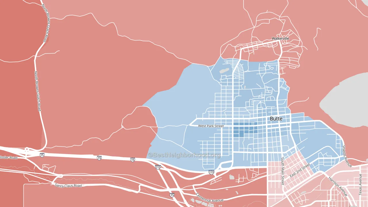 Centerville, MT block-group political-lean map