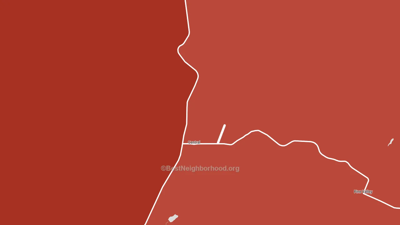 Central, UT block-group political-lean map