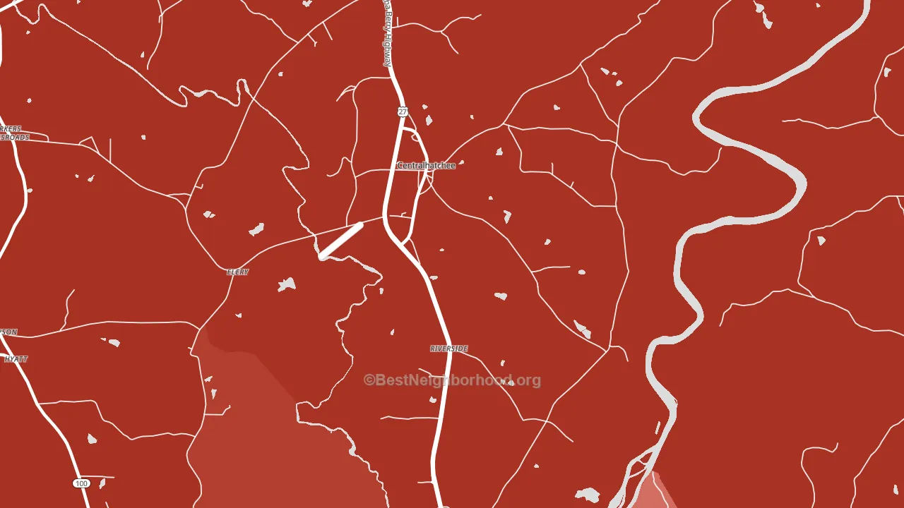 Centralhatchee, GA block-group political-lean map