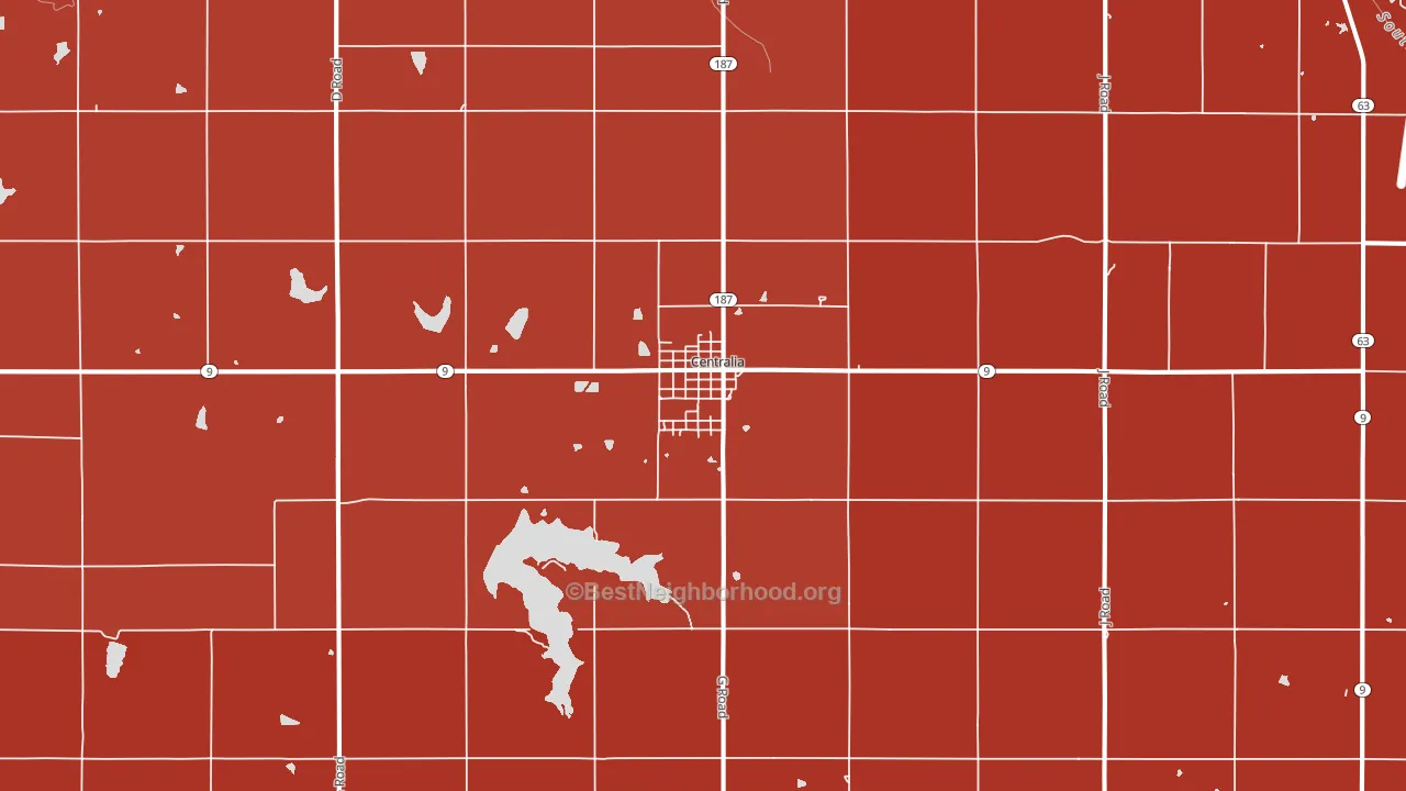 Centralia, KS block-group political-lean map