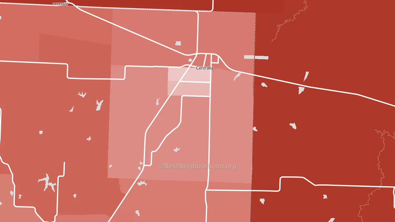 Centralia, MO block-group political-lean map