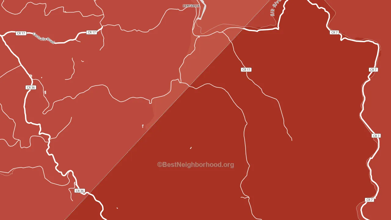 Centralia, WV block-group political-lean map