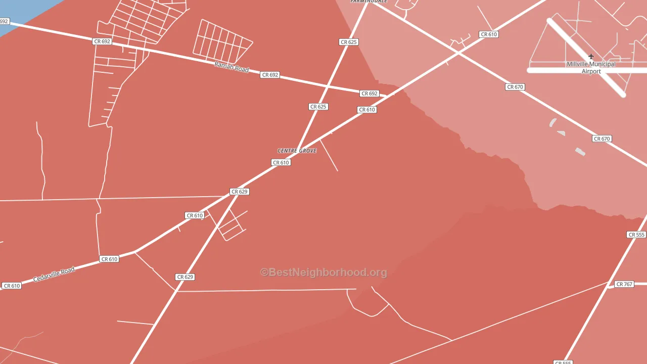 Centre Grove, NJ block-group political-lean map