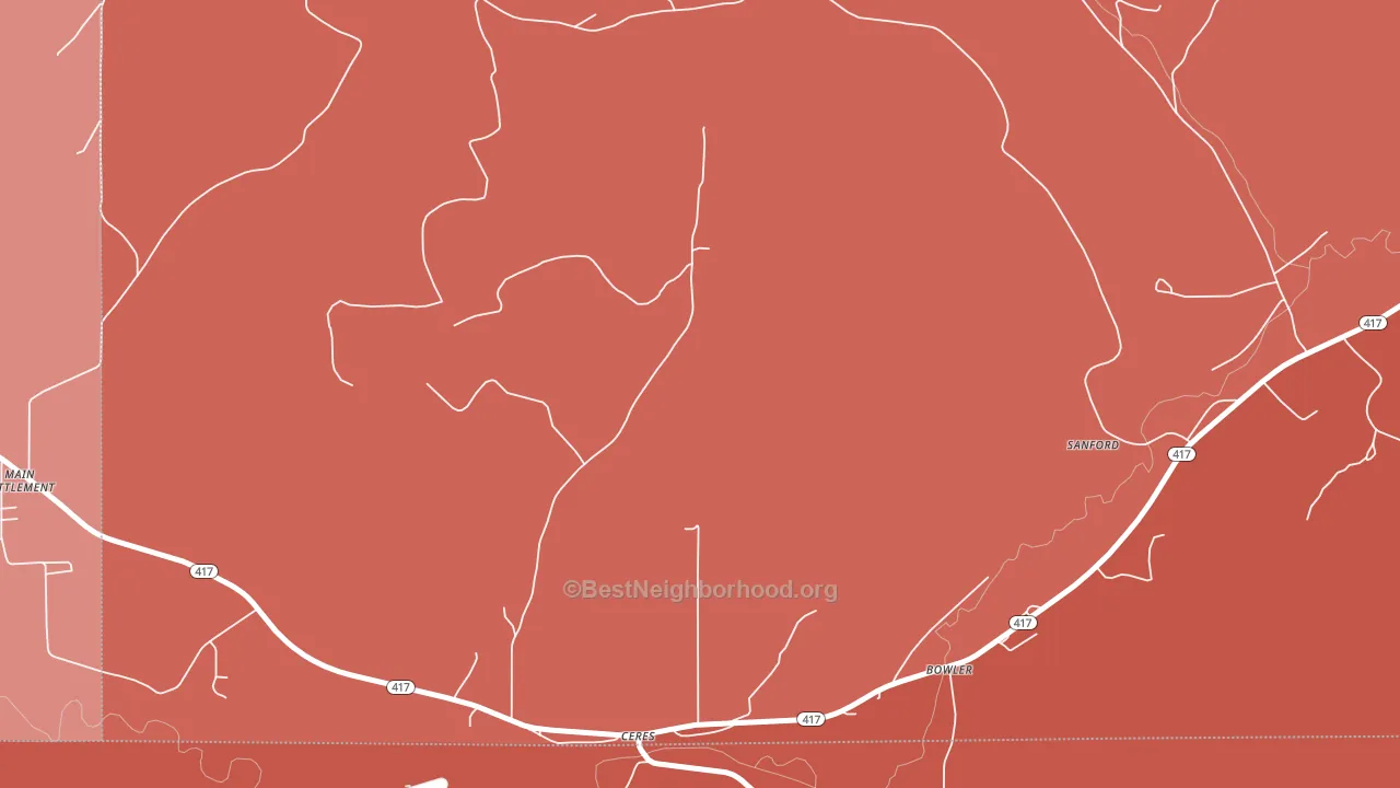 Ceres, NY block-group political-lean map