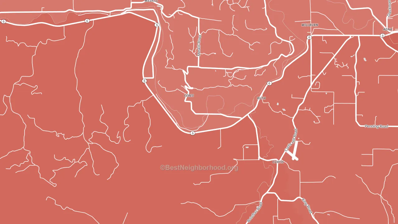 Ceres, WA block-group political-lean map