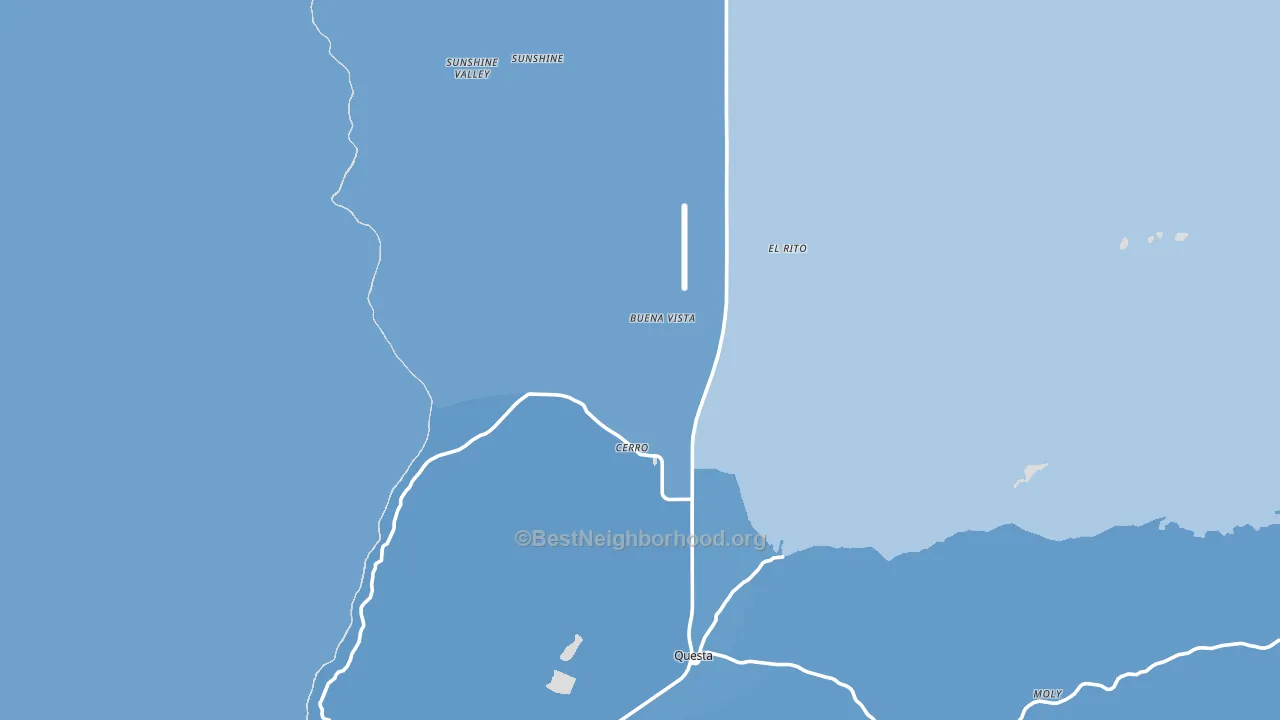 Cerro, NM block-group political-lean map