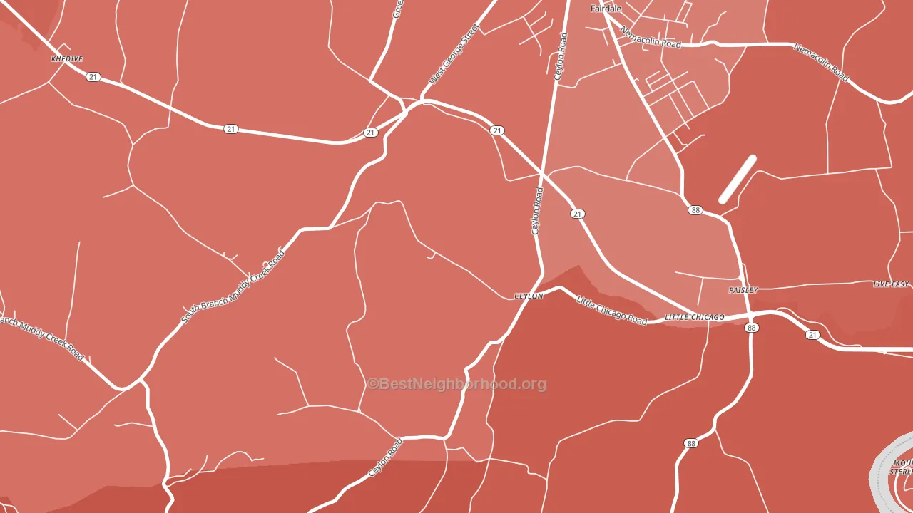 Ceylon, PA block-group political-lean map