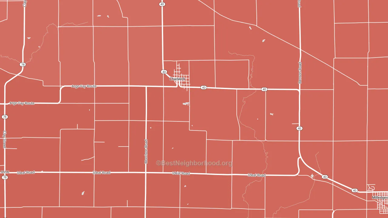Chadwick, IL block-group political-lean map