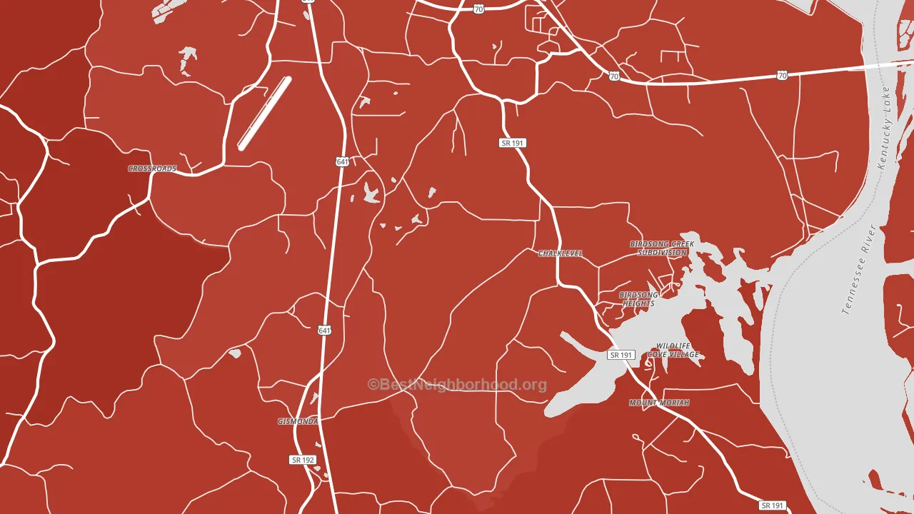 Chalklevel, TN block-group political-lean map