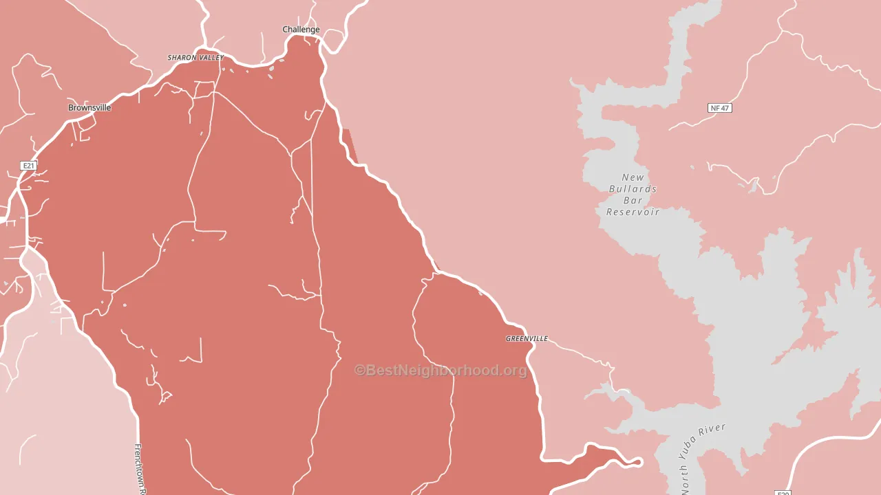 Challenge, CA block-group political-lean map
