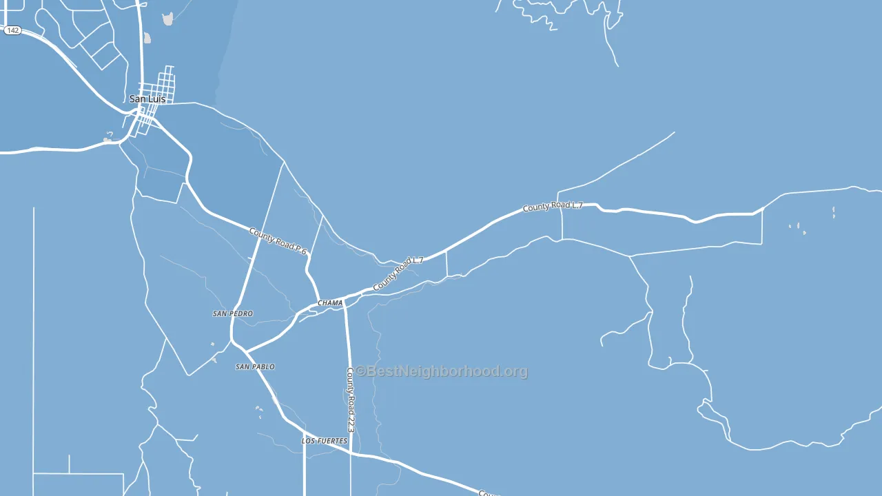 Chama, CO block-group political-lean map