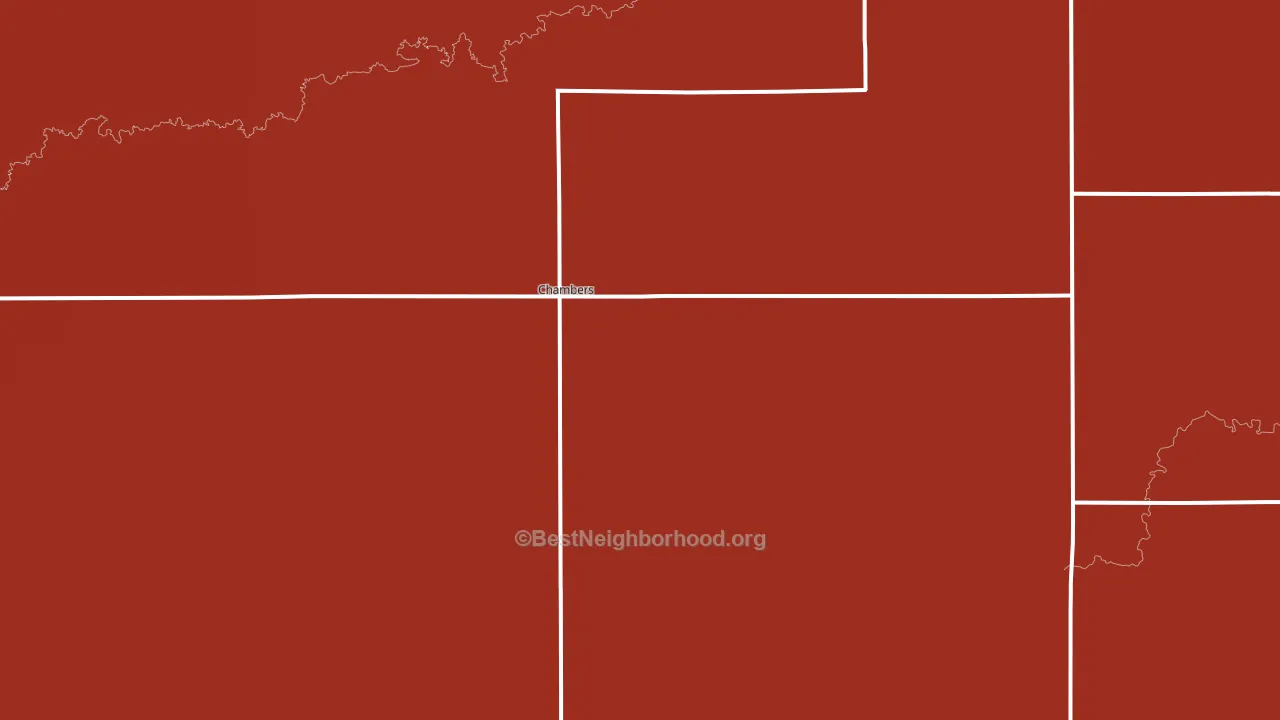 Chambers, NE block-group political-lean map