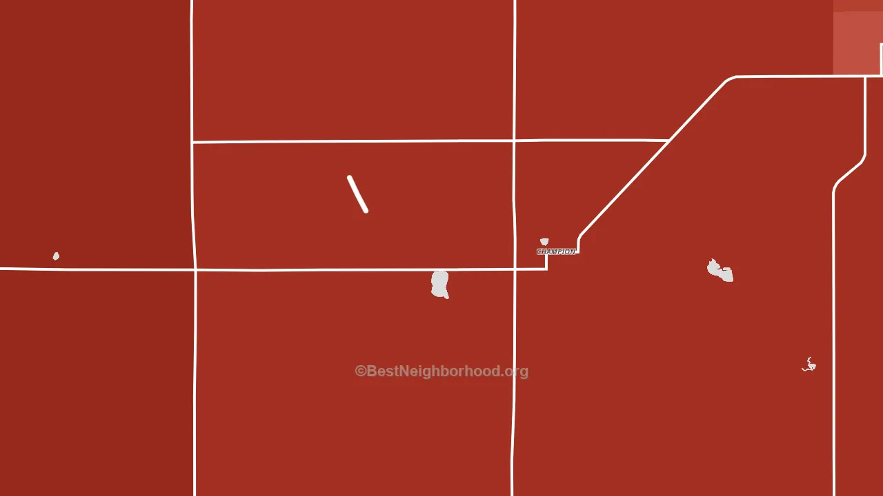 Champion, NE block-group political-lean map