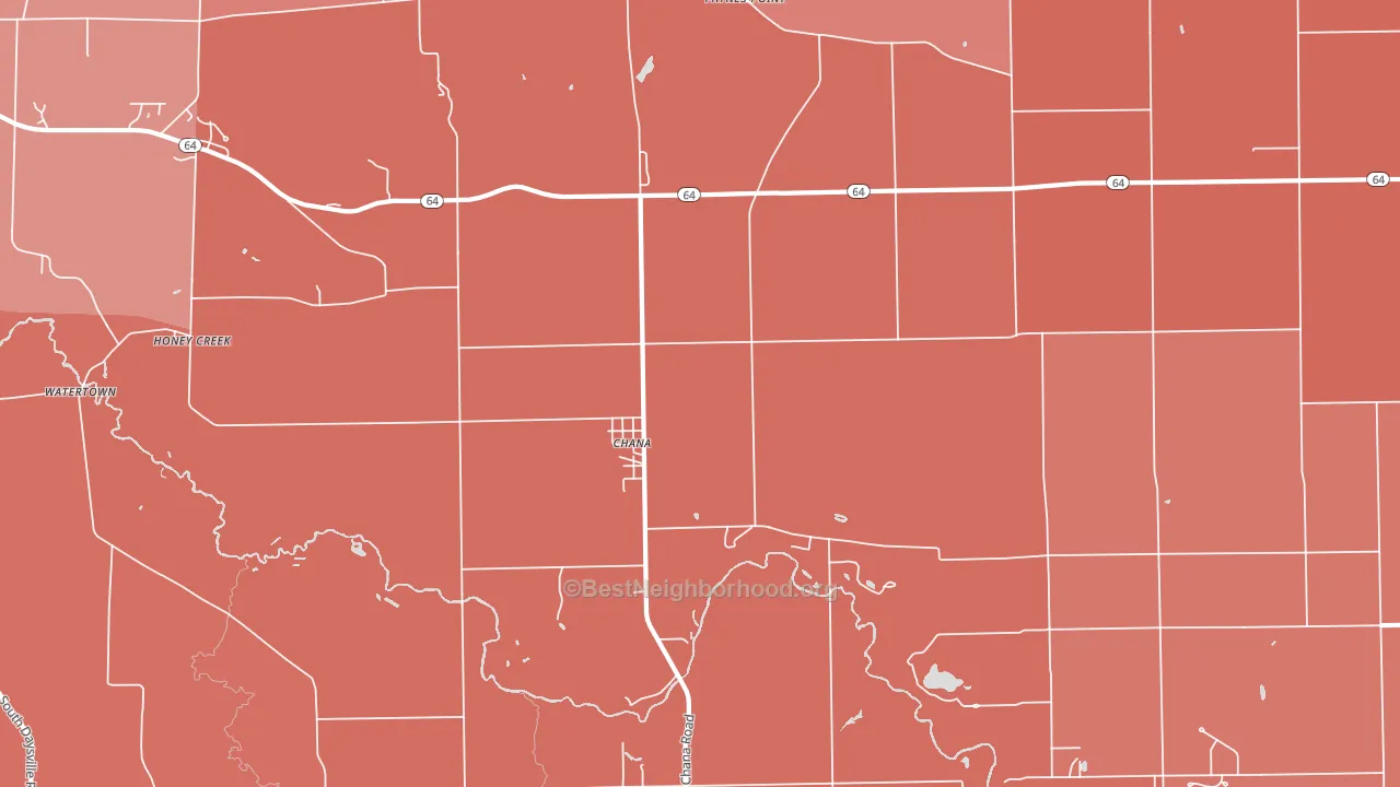 Chana, IL block-group political-lean map