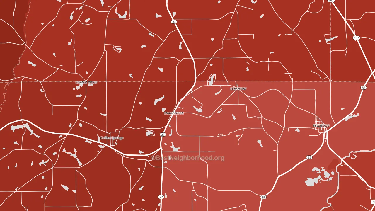 Chancellor, AL block-group political-lean map