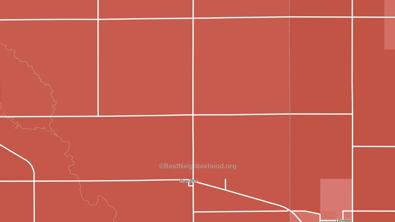 Chancellor, SD block-group political-lean map