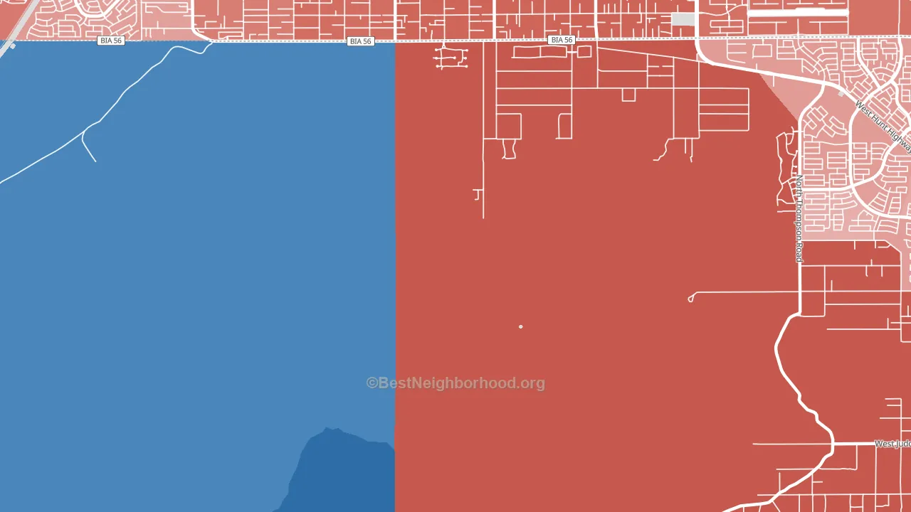 Chandler Heights, AZ block-group political-lean map