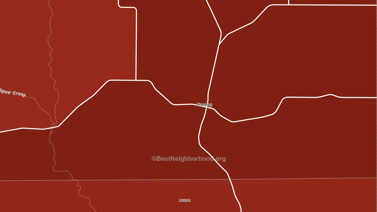 Channing, TX block-group political-lean map