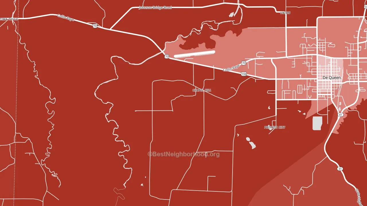 Chapel Hill, AR block-group political-lean map