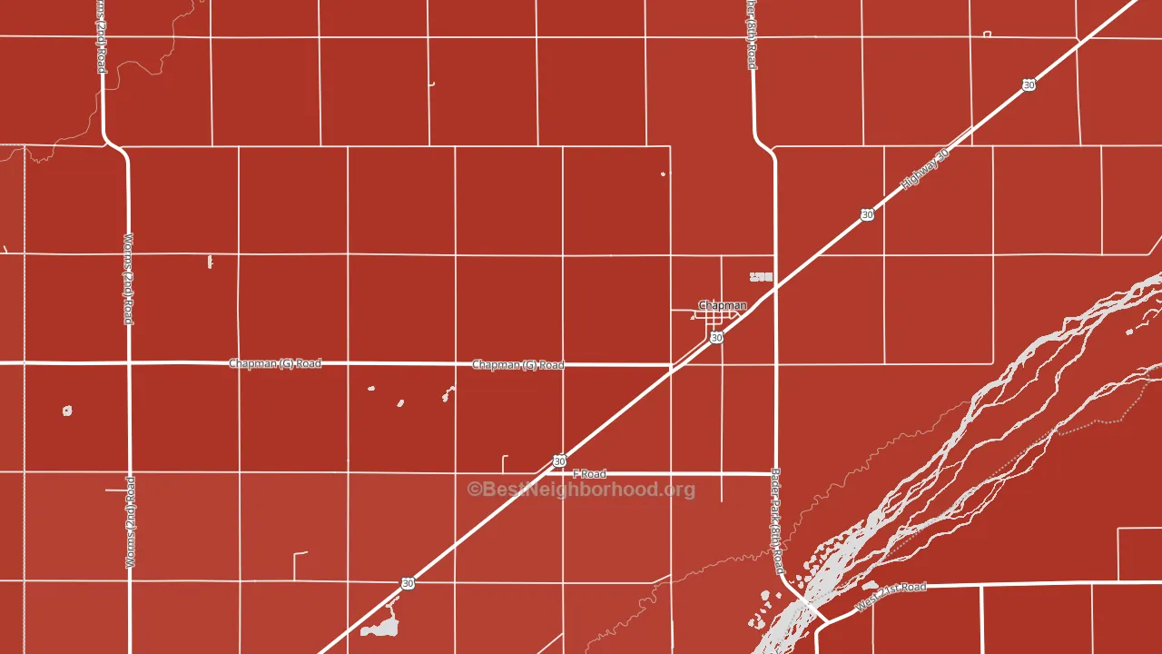 Chapman, NE block-group political-lean map